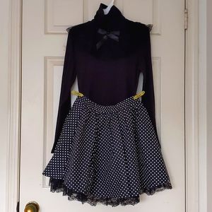 Girls Top and skirt set with lace